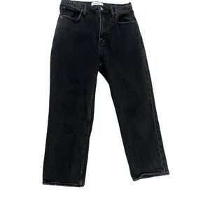 Abercrombie & Fitch Black Ankle Straight Ultra High Rise Jeans
